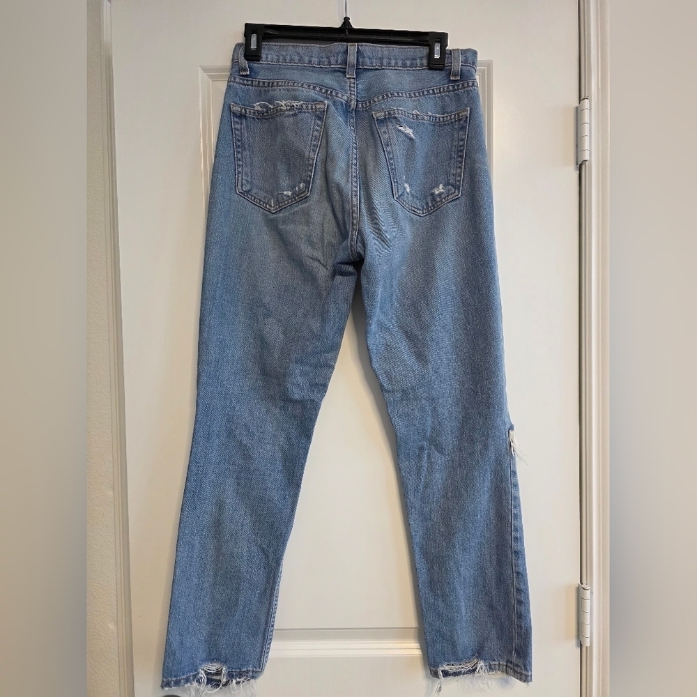 Reformation Julia High Cigarette Distressed Jeans Size 27 - Picture 2 of 4